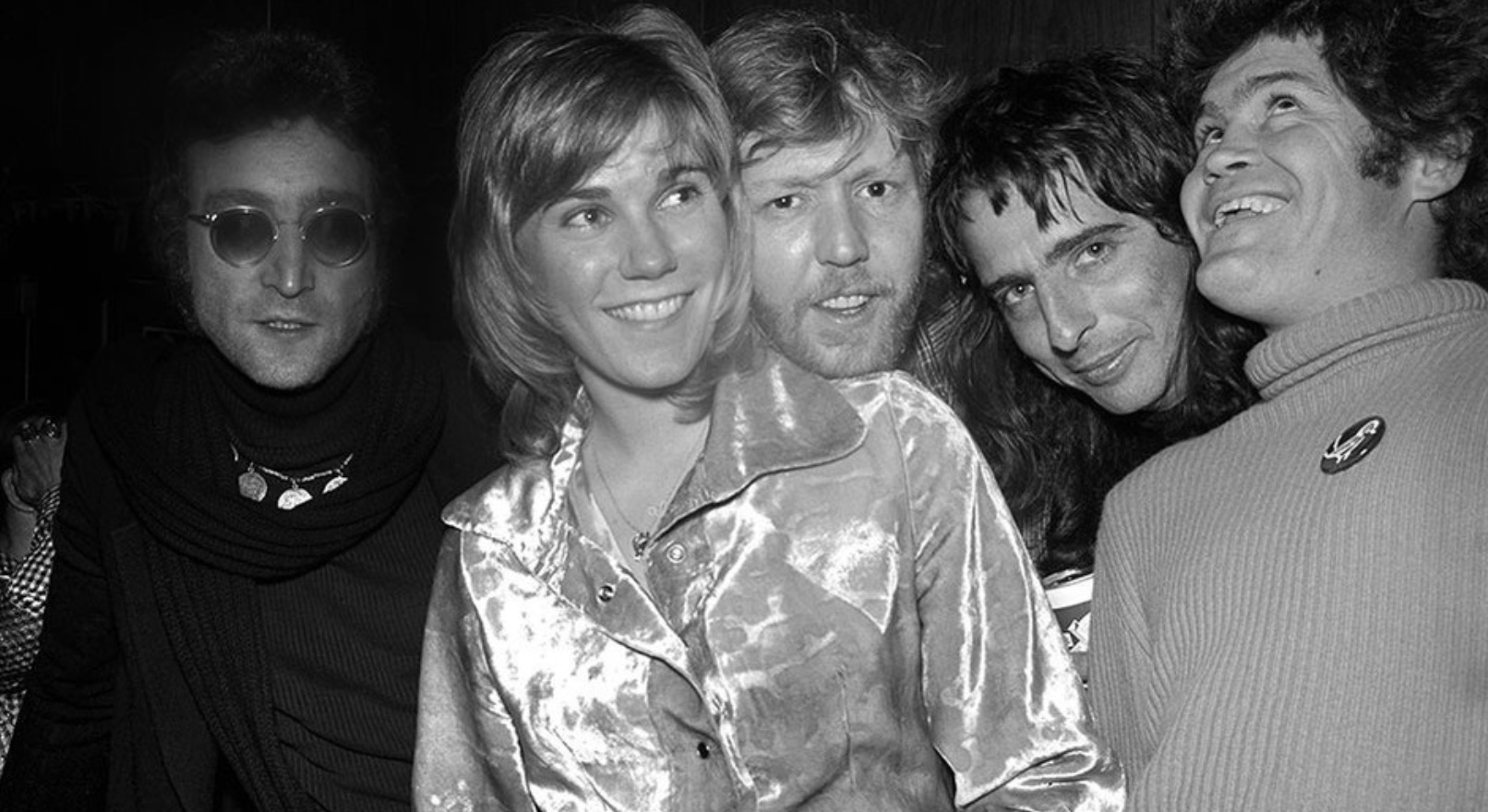 John Lennon, Alice Cooper, Harry Nilson at the Rainbow 